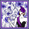 Blooming Grace Silk Scarf - Purple