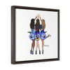 Cheers Blue - Framed Wrap Canvas Print