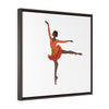 Orange Ballerina - Framed Wrap Canvas Print