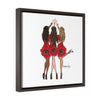 Red Cheers - Framed Wrap Canvas Print