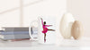 Fuchsia Ballerina White 15oz Ceramic Mug