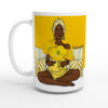 Yellow Zen White 15oz Ceramic Mug