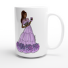 Purple Hydrangea - White 15oz Ceramic Mug