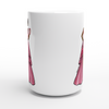 Pink Rose - White 15oz Ceramic Mug